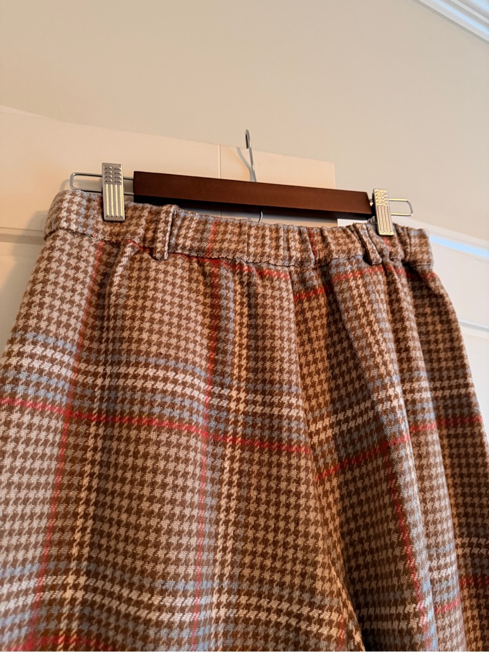 Gigio Wide Leg Plaid Women’s Tweed Pants - Picture 4 of 5